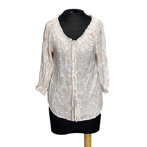 Unique Spectrum Womens Medium Paisley Blouse - - Picture 1 of 8